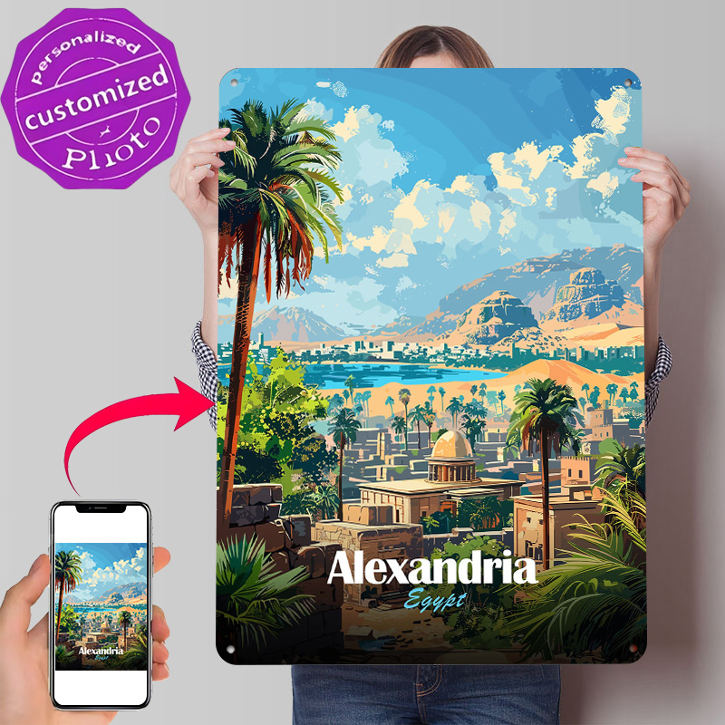 Travel Accessories Egypt - Plakat Podróżniczy Aleksandria Egipt Retro Druk