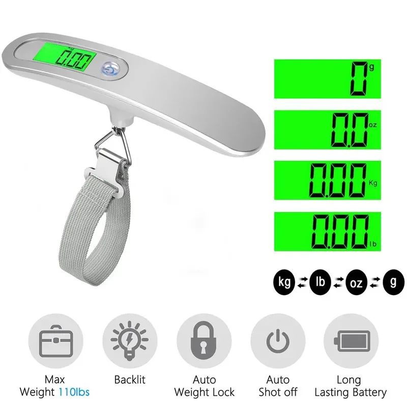 Luggage Scale Hanging - Waga elektroniczna do bagażu z podświetleniem