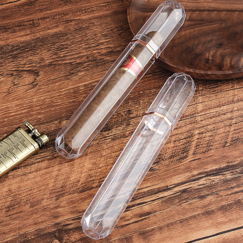 Travel Accessories - Akrylowa podróżna tubka na cygara Modny