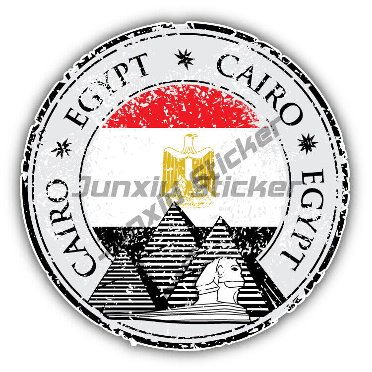 Travel Accessories Egypt - Alexandria Kair Egipt Okrągła Flaga Pieczątka