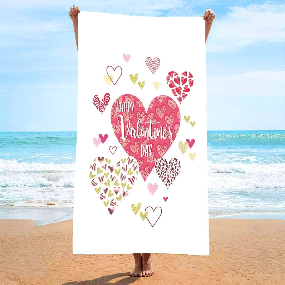 Travel Towel Quick Dry - Ręcznik kąpielowy z symbolem serca 27x55