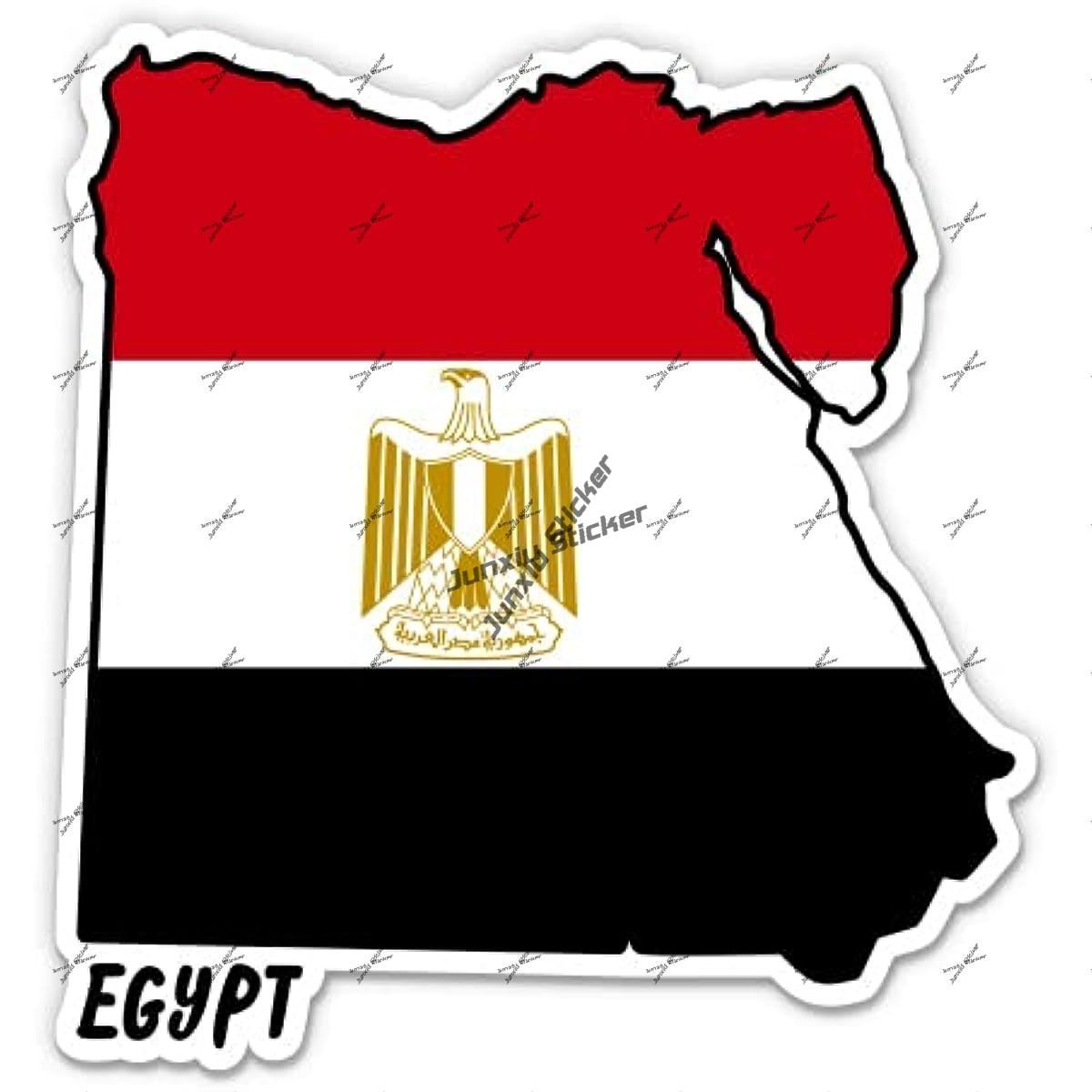 Travel Accessories Egypt - Naklejka Egipt Mapa Egiptu z flagą