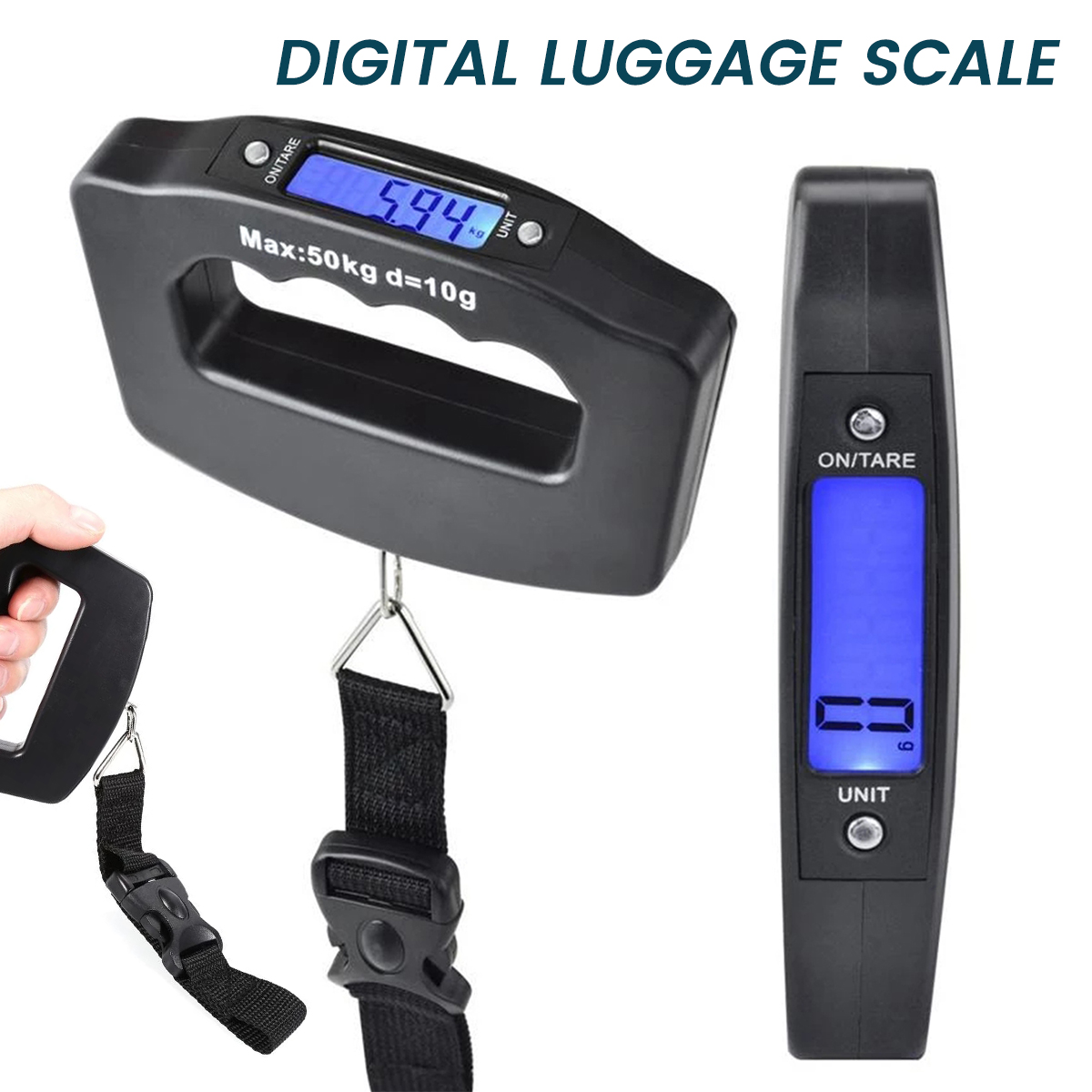 Waga bagażowa cyfrowa 50kg ele – Luggage Scale Hanging recenzja i cena