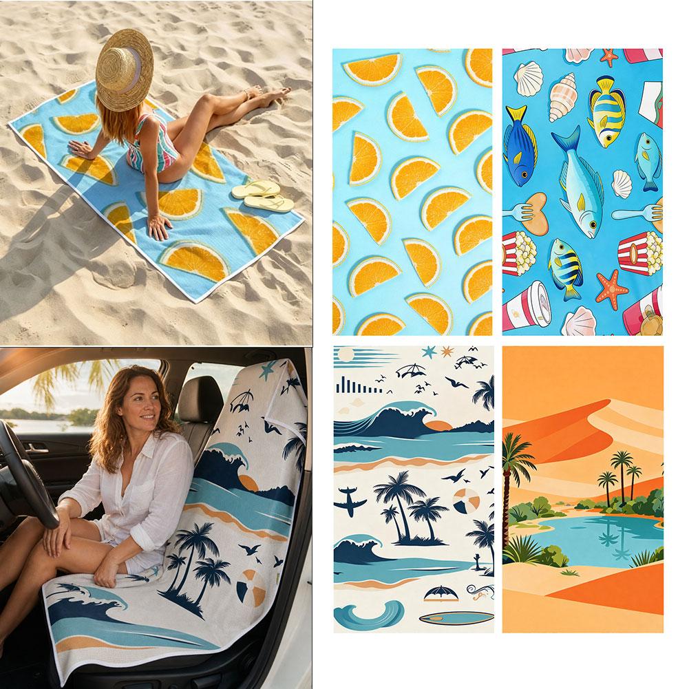 Ręcznik plażowy 2 w 1, pokrowi – Travel Towel Quick Dry recenzja i cena