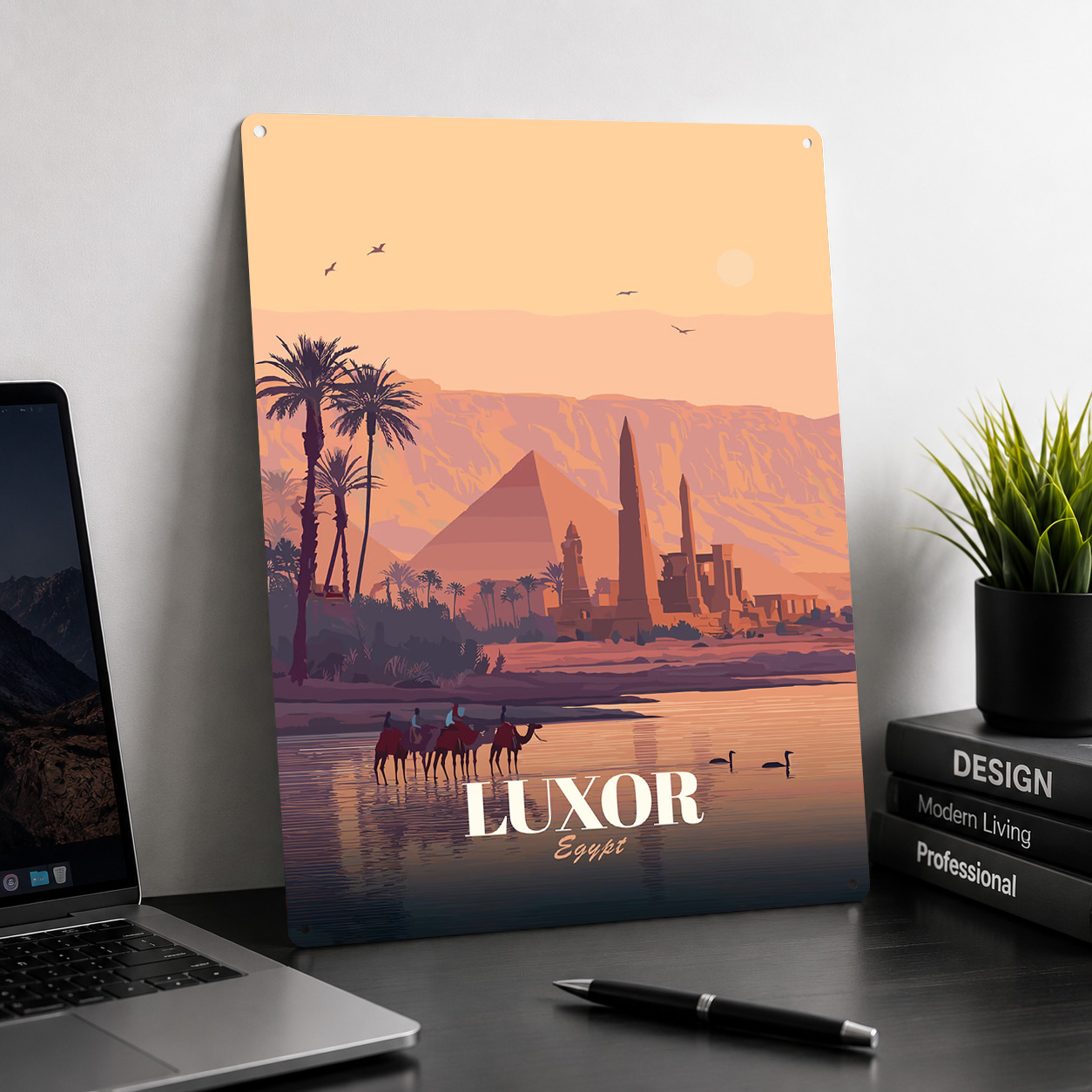 Metalowy plakat podróżniczy Lu – Travel Accessories Egypt recenzja i cena
