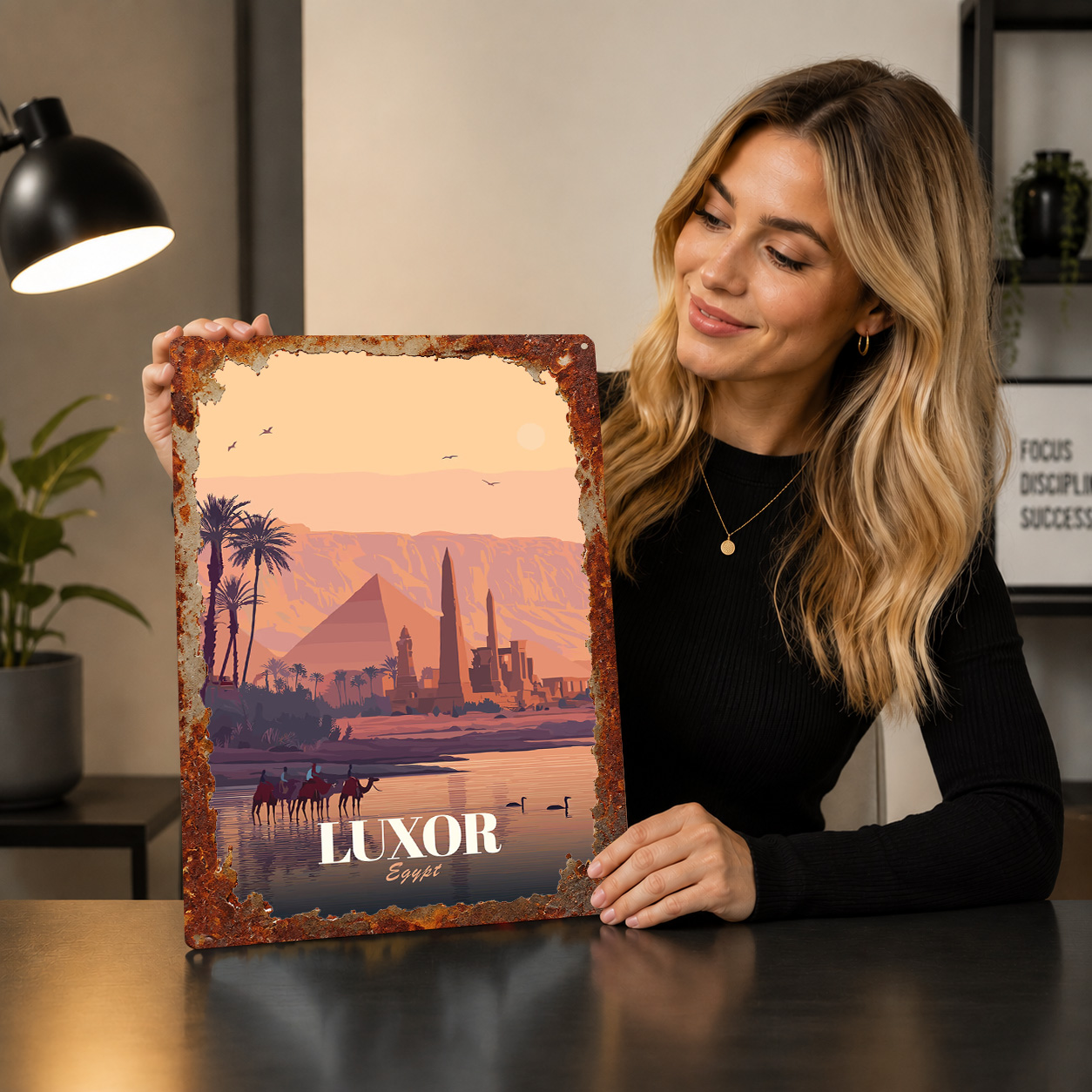 Metalowy plakat podróżniczy Lu – Travel Accessories Egypt recenzja i cena