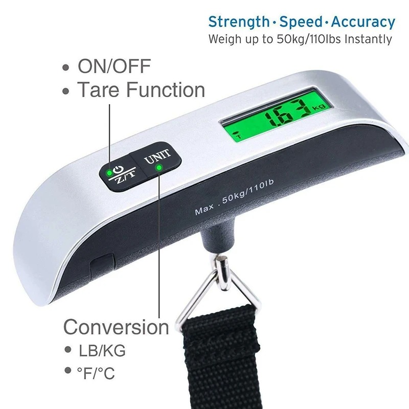 Waga cyfrowa wisząca 50 kg / 1 – Luggage Scale Hanging recenzja i cena