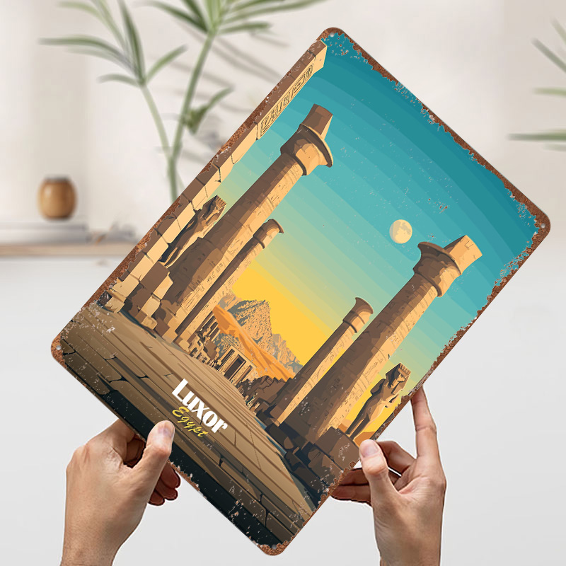 Metalowy plakat podróżniczy Lu – Travel Accessories Egypt recenzja i cena