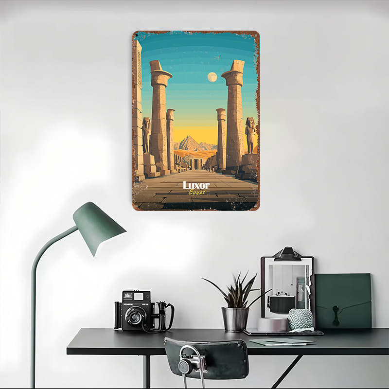 Metalowy plakat podróżniczy Lu – Travel Accessories Egypt recenzja i cena